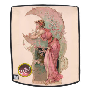 SAC À DOS LA DAME DE LA MOON DES FLOWERS DANS LE MONOGRAME R