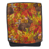 Sac À Dos Lapin d'automne en rouge (Devant)