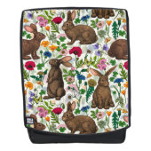 Sac À Dos Lapins et fleur sauvage (Devant)