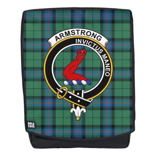 Sac À Dos Le tartan plaid de la crête du clan de chasse Arms (Devant)