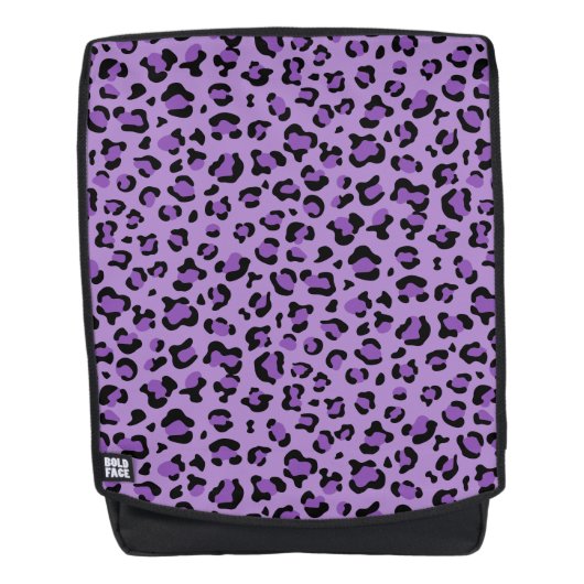 Sac À Dos Leopard Print, Léopard Spots, Purple Leopard (Devant)