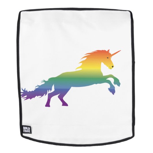 Sac À Dos Lgbt de licorne d'arc-en-ciel (Devant amovible)