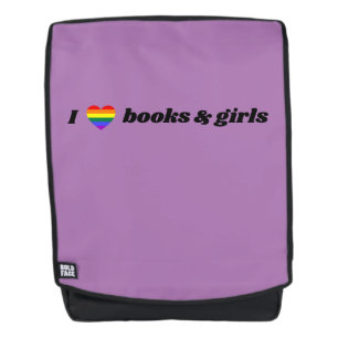 Sac À Dos LGBT Lesbian I Love Books and Girls