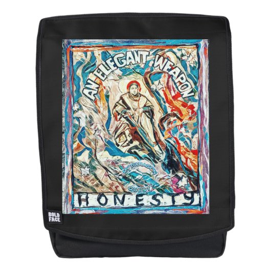 Sac À Dos L'honnêteté, une arme élégante (Devant)