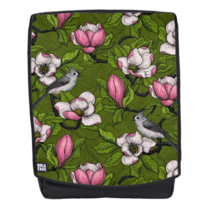 Sac À Dos Magnolia en floraison et oiseau de tireur 2