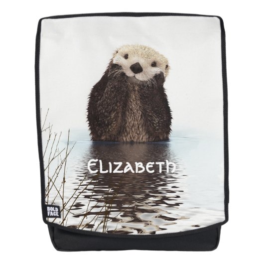 Sac À Dos Mignonne Otter en furie dans l'eau (Devant)