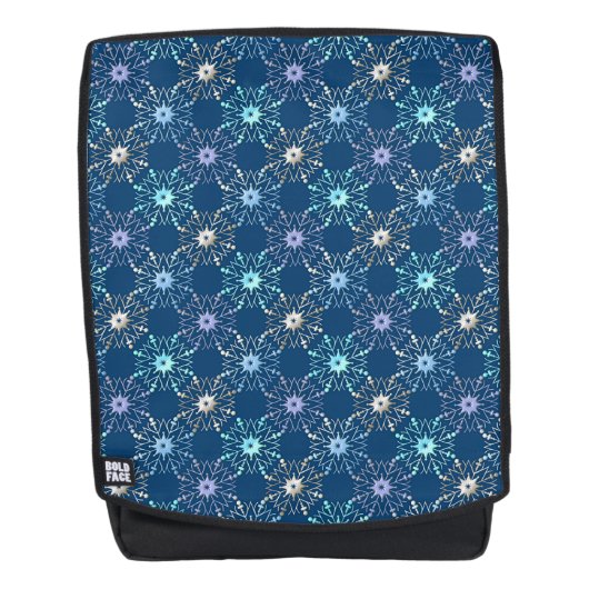 Sac À Dos modèle de vacances de flocons de neige de Noël (Devant)