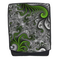 Monde Fantastique Art Fractal Abstrait Vert Et Gri