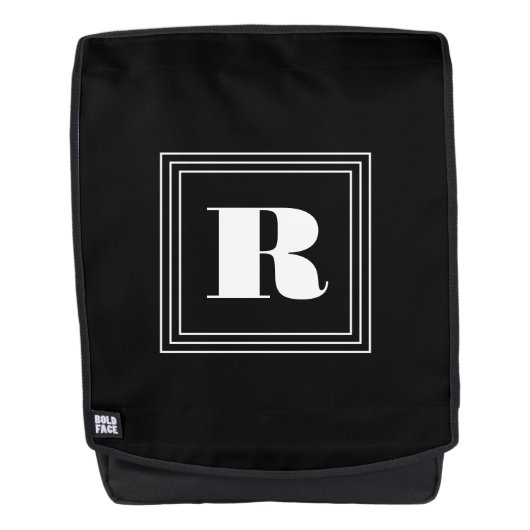 Sac À Dos Monogramme 3 cadres | Noir et blanc (Devant)