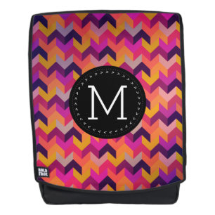 Sac À Dos Monogramme personnalisé Motif géométrique coloré m