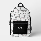 Sac à dos monogramme personnalisé pour chats migno (Recto)