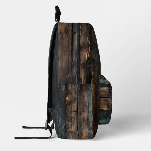 Sac à dos monogramme sur mesure en bois rustique (Gauche)