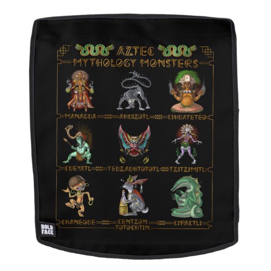 Sac À Dos Monstres mythologiques aztèques (Devant amovible)