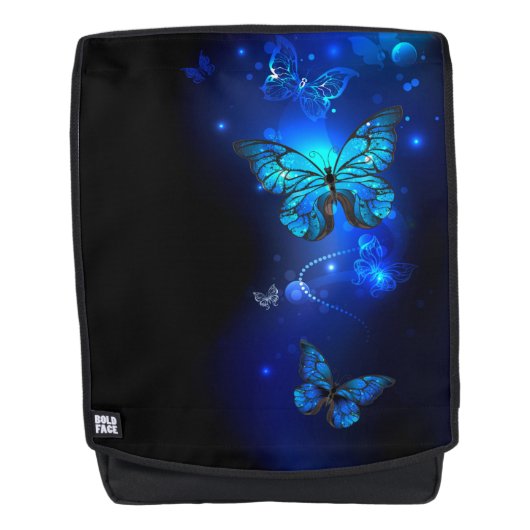 Sac À Dos Morpho Butterfly in the Dark Background (Devant)