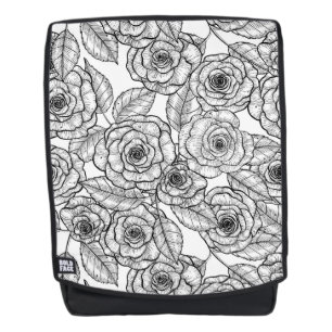 Sac À Dos motif à main rose