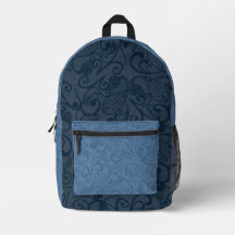 Sac à dos Motif bleu feuille
