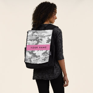 Sac À Dos Motif camouflage gris neige hivernale Personnalise