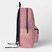 Sac à dos Motif crocodile rose simulé (Gauche)