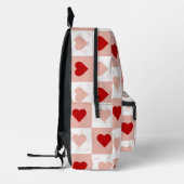 Sac à dos Motif d'amour du coeur rouge et rose (Gauche)