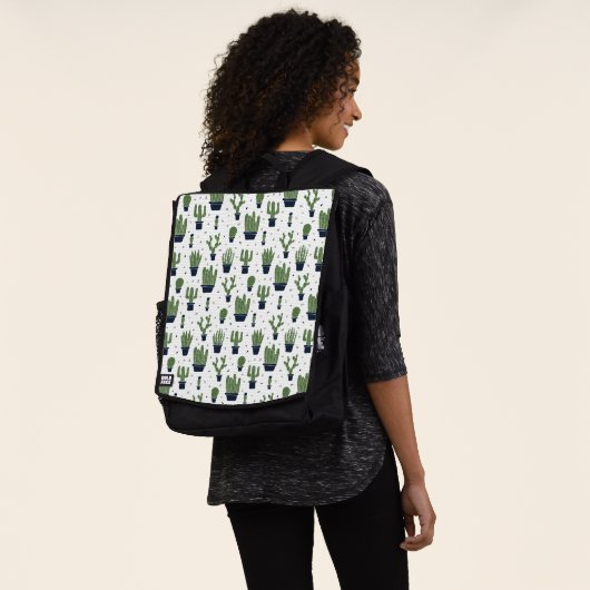 Sac À Dos Motif de cactus vert foncé rustique du désert (Porté)