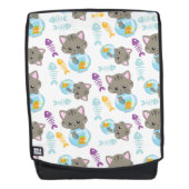 Sac À Dos Motif De Chats, Chats Mignons, Chatons, Poisson (Devant)