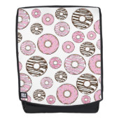 Sac À Dos Motif De Donuts, Donuts Roses, Donuts Blancs (Devant)