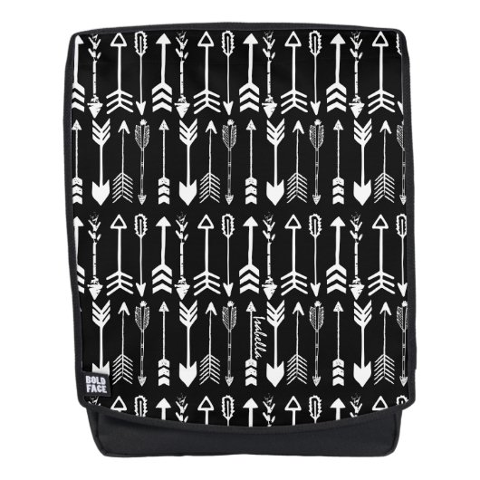 Sac À Dos Motif de flèche noir et blanc (Devant)