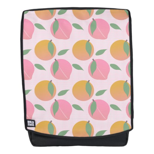 Sac À Dos Motif de fruits orange pêche rose (Devant)