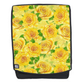 Sac À Dos Motif de rose d'aquarelle jaune (Devant)