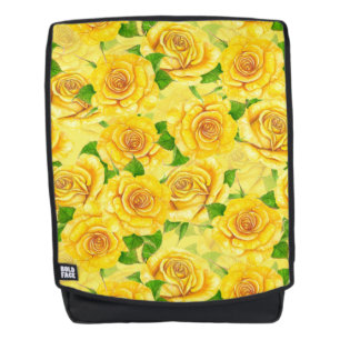 Sac À Dos Motif de rose d'aquarelle jaune