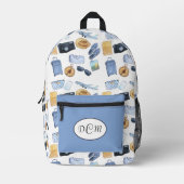 Sac à dos Motif de thème de voyage (Recto)