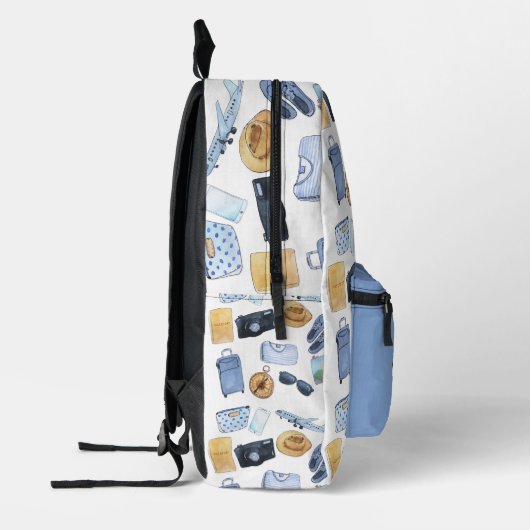 Sac à dos Motif de thème de voyage (Gauche)
