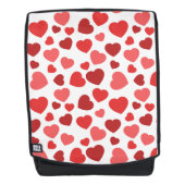 Sac À Dos Motif Des Coeurs, Coeurs Rouges, Motif Des Coeurs (Devant)