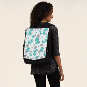 Sac À Dos Motif Des Eléphants Bleus, Eléphants Mignons, Étoi