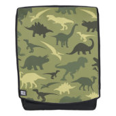 Sac À Dos Motif Dinosaure, Silhouette Dinosaure, Dino Vert (Devant)
