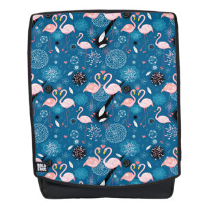 Sac À Dos Motif flamants roses fleurs mignonnes