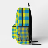 Sac à dos Motif jaune bleu vert à paille (Droite)