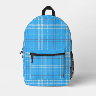 Sac à dos Motif Plaid bleu - élégant et fonctionne