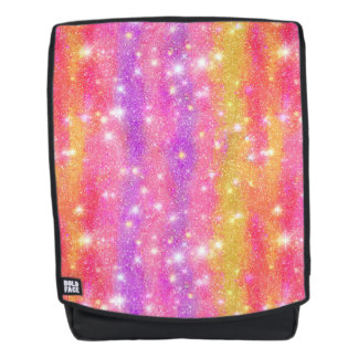Sac À Dos Motif scintillant de paillettes rose orange violet