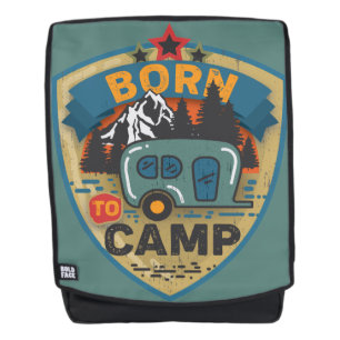 Sac À Dos Né à Camp Word Art