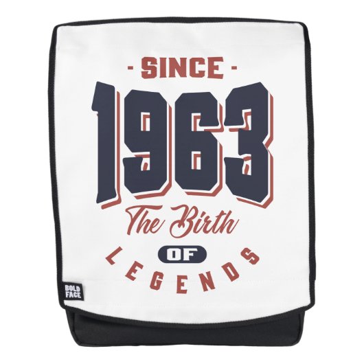 Sac À Dos Né en 1963 Anniversaire (Devant)
