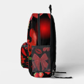 Sac à dos Noir avec Gras Rouge Design (Droite)