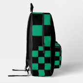 Sac à dos Noir moderne avec Accents Vert & Bleu (Gauche)