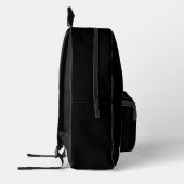Sac à dos noir violet fleuri (Gauche)