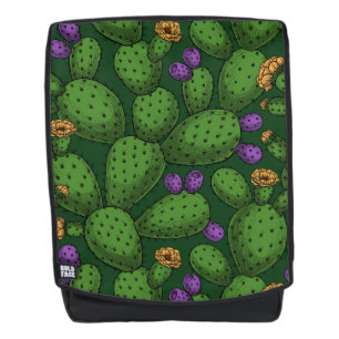 Sac À Dos Opuntie de floraison sur vert foncé