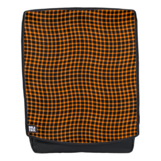 Sac À Dos Orange Brown Plaid Checker Seamless Pattern