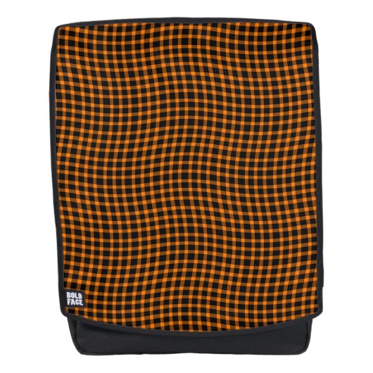 Sac À Dos Orange Brown Plaid Checker Seamless Pattern (Devant)