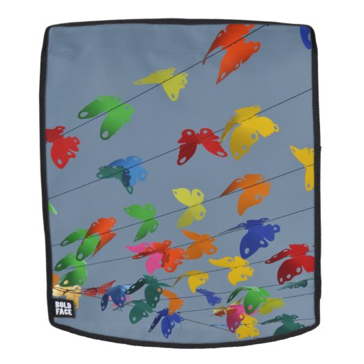 Sac À Dos papillons multicolores (Devant amovible)