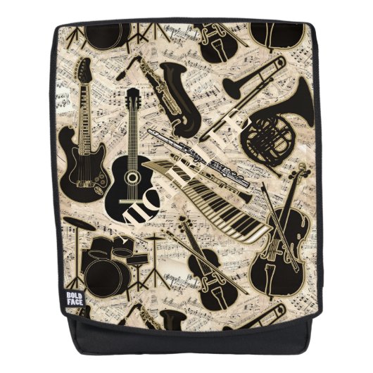 Sac À Dos Partition et instruments Black/Gold ID481 (Devant)
