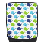 Sac À Dos Pattern of Whales, Cute Whales, Sea Animals (Devant)